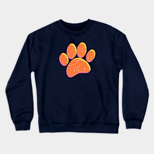 Dog Lover Retro Dog Paw Print Crewneck Sweatshirt